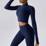Women's Zip Yoga Jacket - Running, Workout Quick Dry Push Up Top