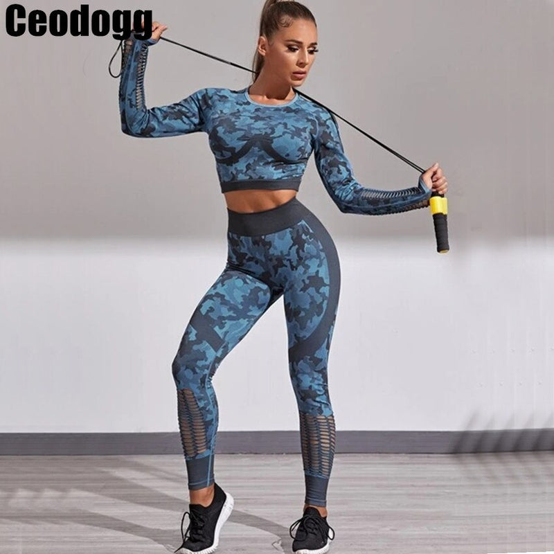 Women's 2 Pc Yoga Top and Legging Set - Fitness Clothes Online
