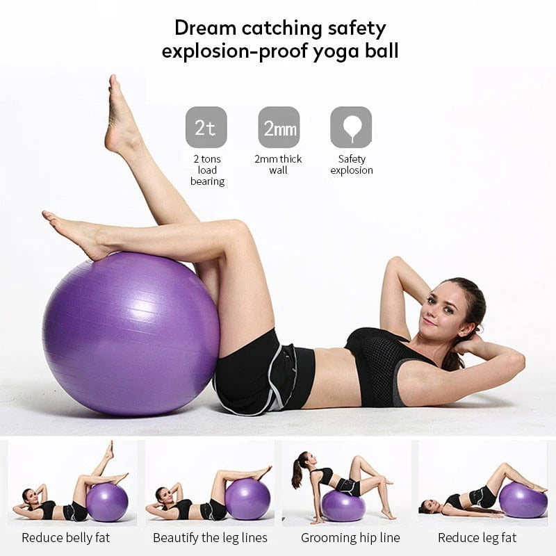 New PVC Fitness Yoga Ball - Exercise and Balance Fitness Tools