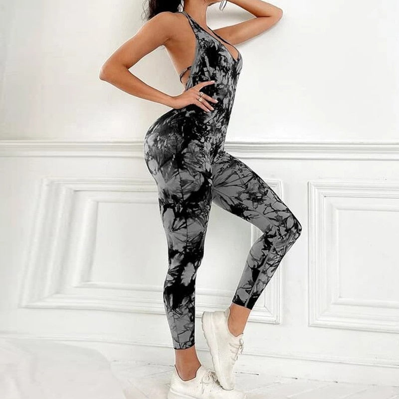Women's Backless Tracksuits - Ladies Fitness Jumpsuit 2023