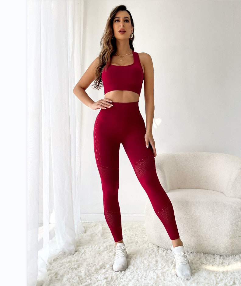 Women's 2Pc Yoga Bra and Legging Set - Fitness Clothes Online