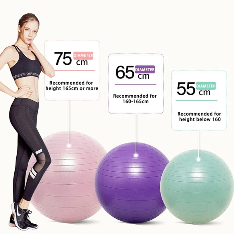 New PVC Fitness Yoga Ball - Exercise and Balance Fitness Tools