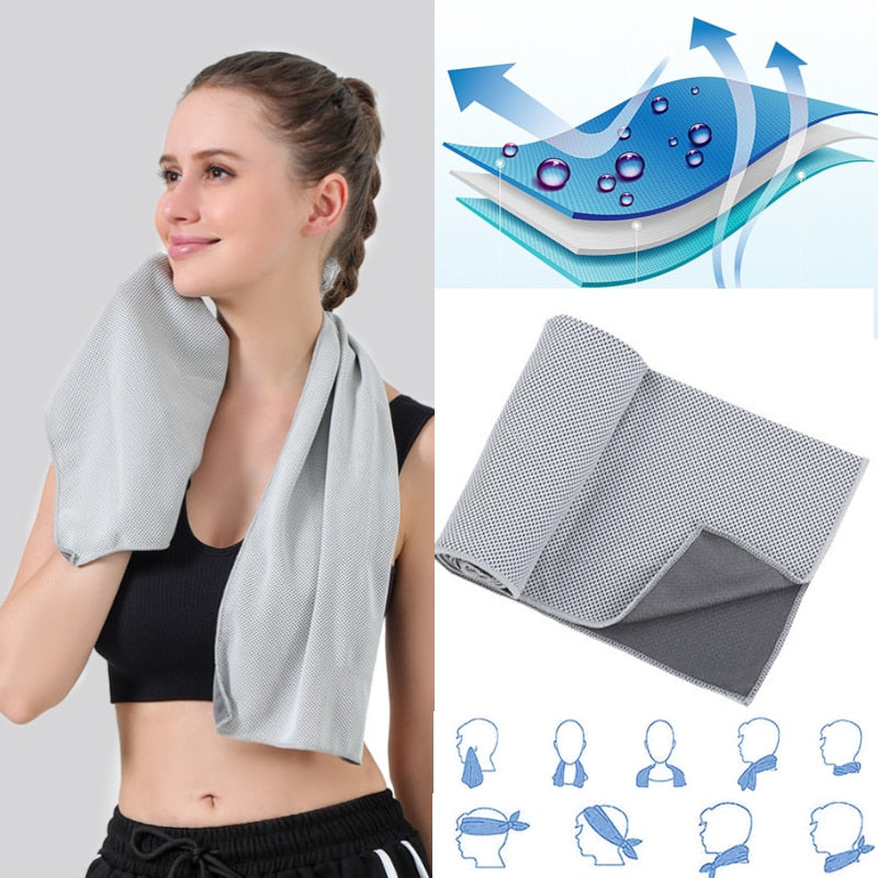 Portable Mini Cold Towel Set - Silica Gel Cooling Towel For Fitness
