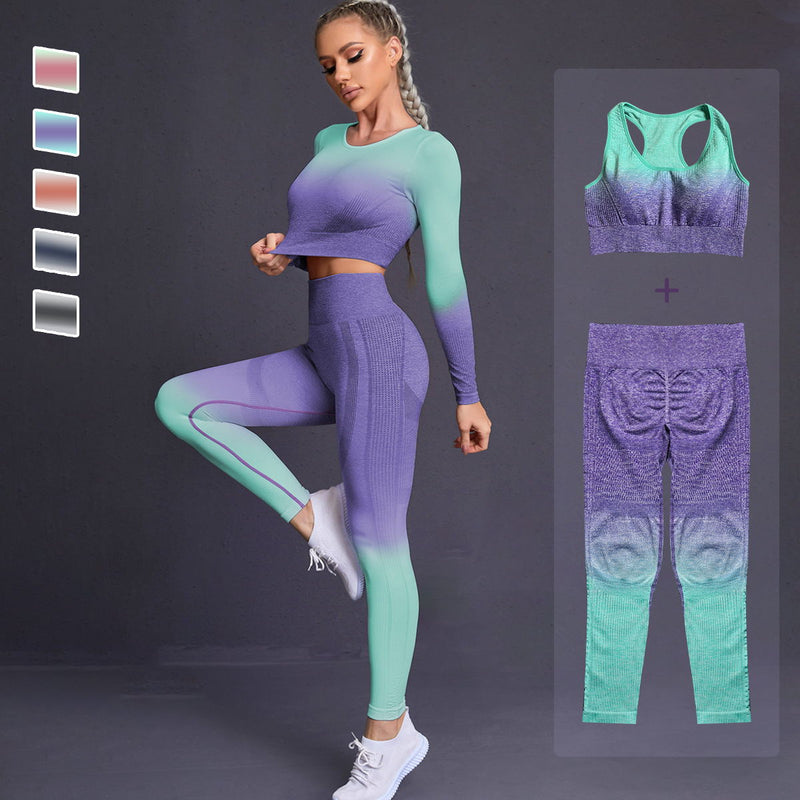 Women's Yoga 3PC Set - Seamless Workout Sportswear 2023