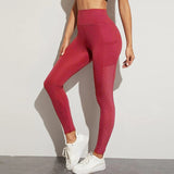 Women Seamless Pink Legging - Workout, Running Pant With Mobile Pocket